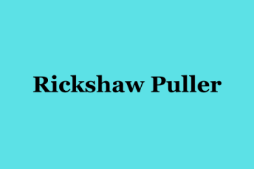 Paragraph A Rickshaw Puller