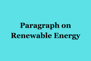 Paragraph on Renewable Energy