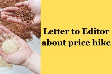 Letter to Editor about price hike