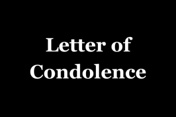 Letter to a friend expressing condolence