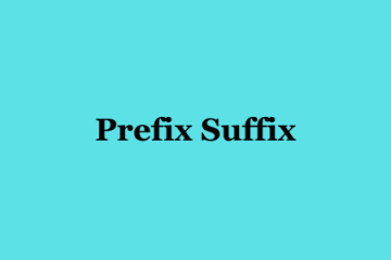 Prefix Suffix Exercise with Answer